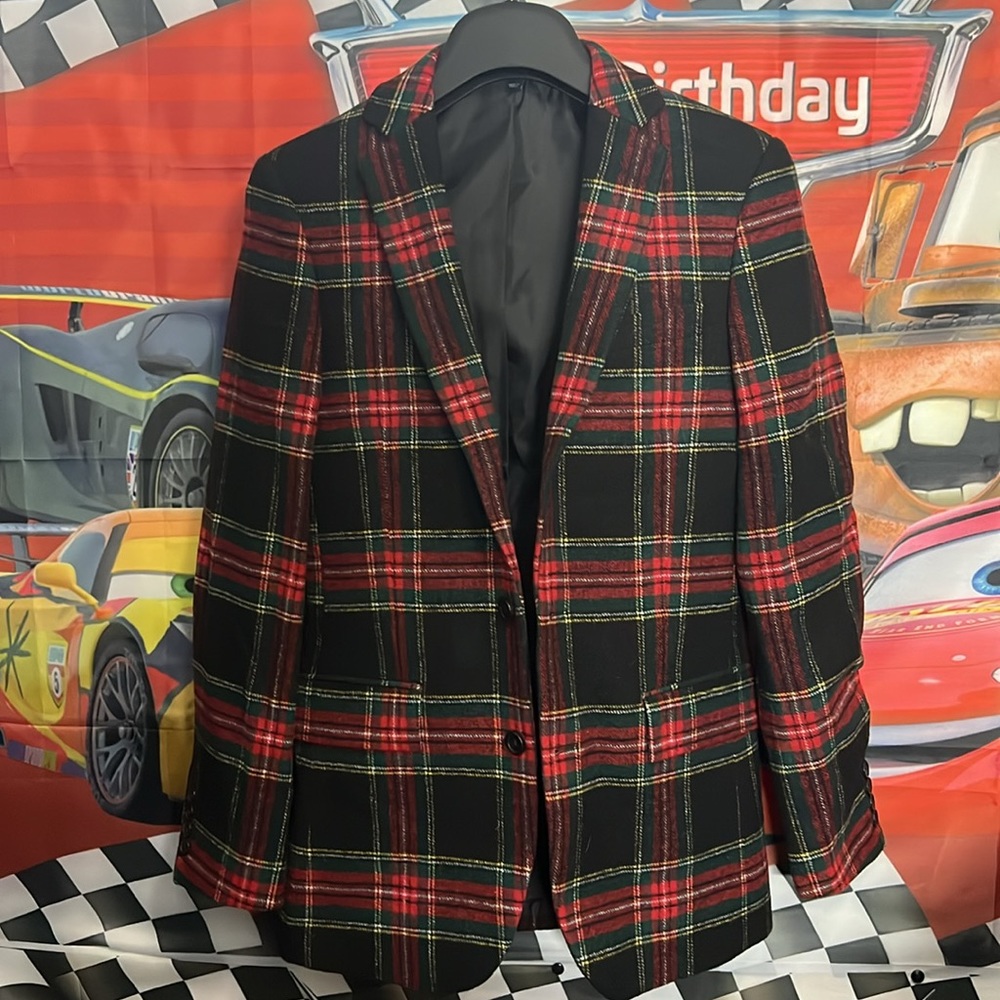 New mens J Crew Factory wool-blend Thompson blazer in Stewart Tartan plaid, - Picture 7 of 16